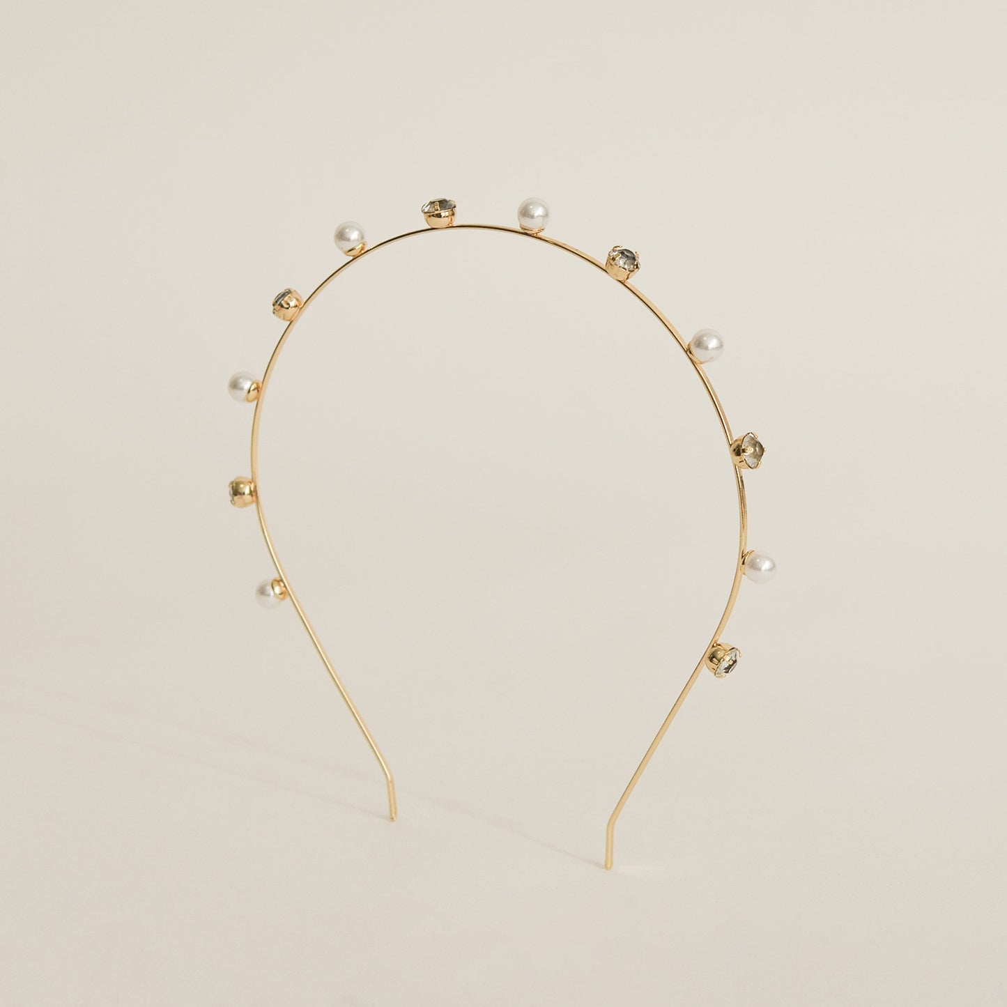 Metal with Rhinestone & Plastic Pearl Headband
