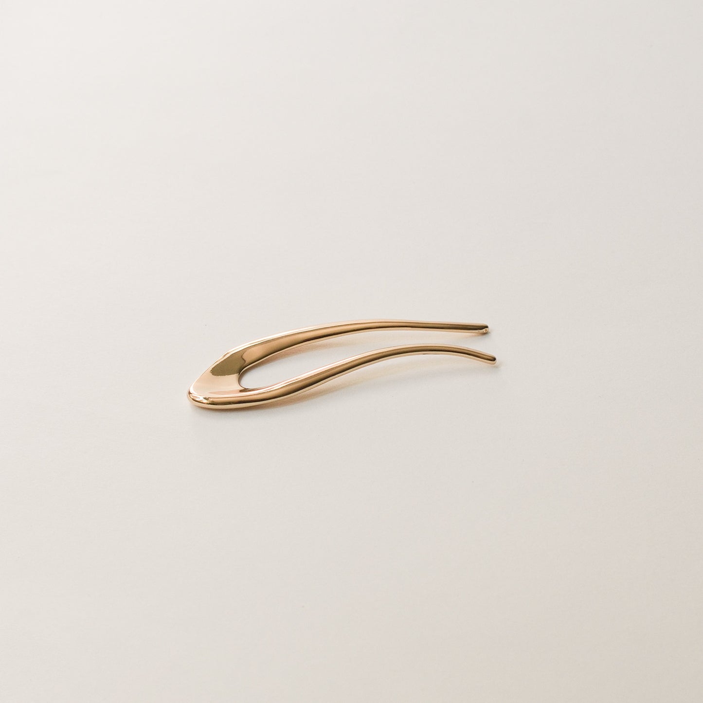 Short U-Shaped Metal Hair Stick | Gold