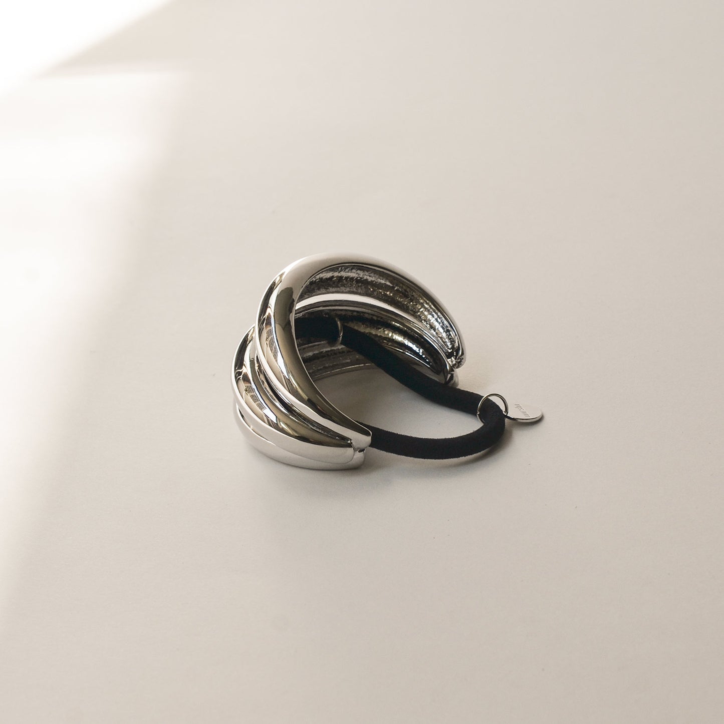 Triple Arch Metal Ponytail Hair Tie | Silver