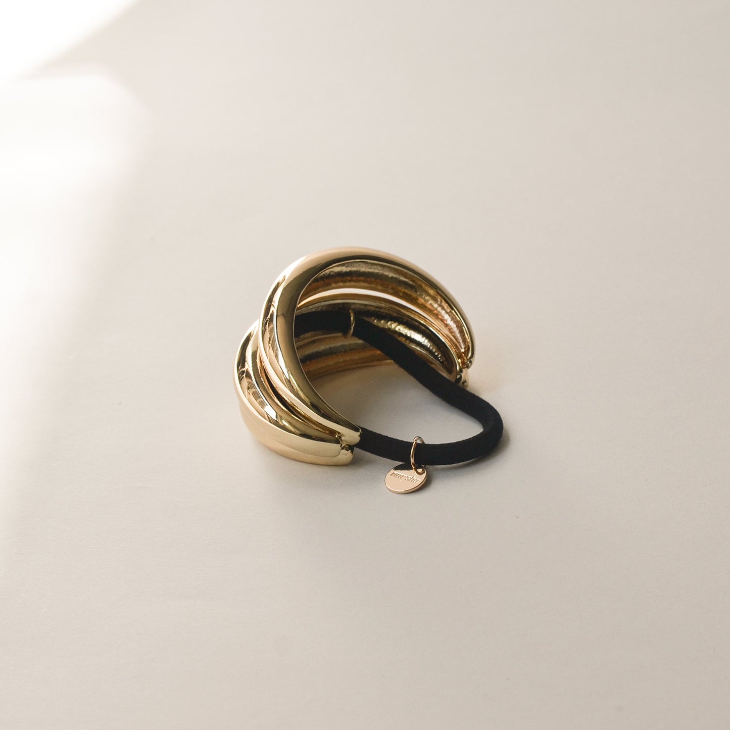 Triple Arch Metal Ponytail Hair Tie | Gold