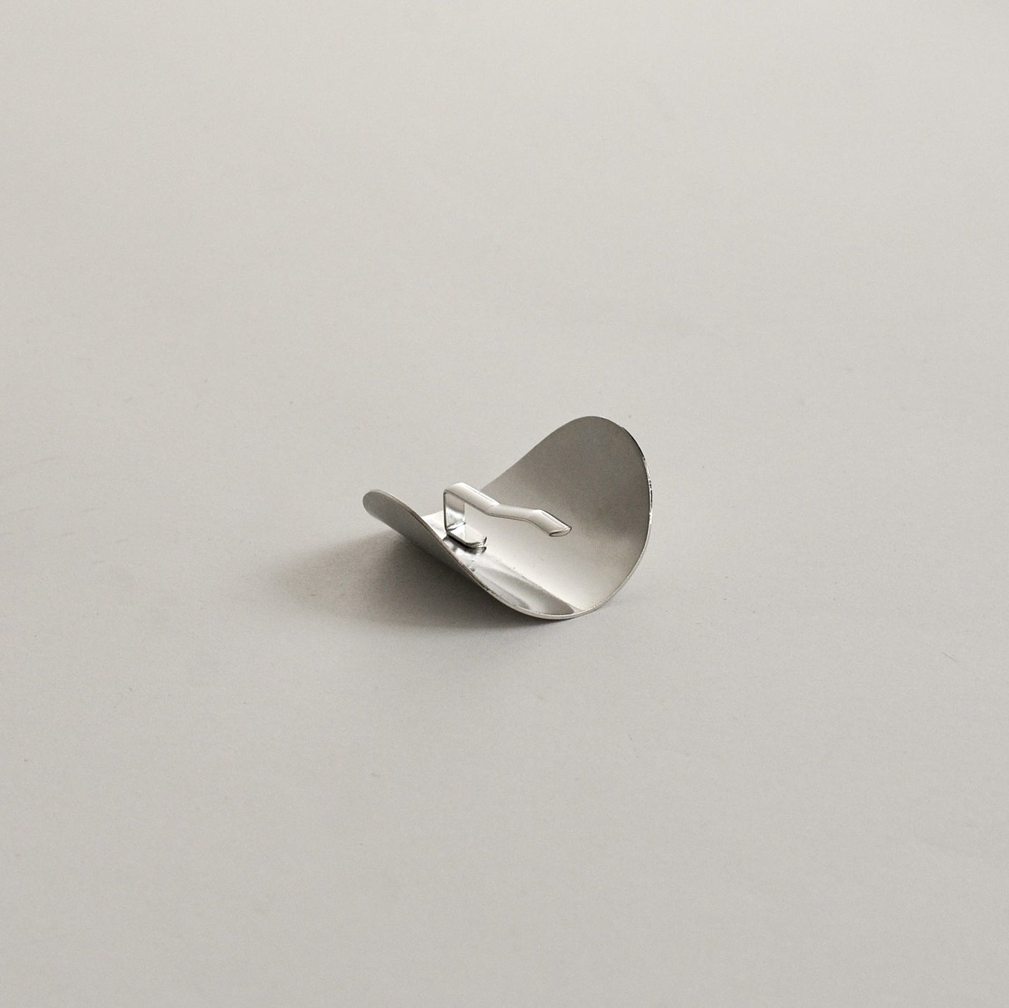 Metal Oval Hair Ponytail Cuff Stick | Silver