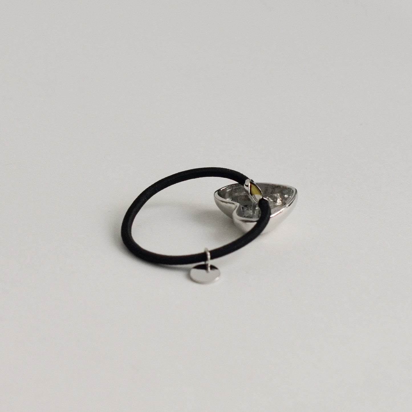 Heart-Shaped Metal Hair Tie | Silver