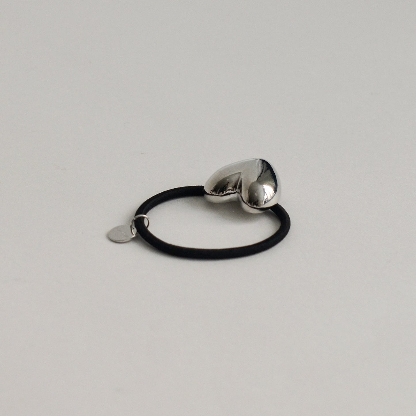 Heart-Shaped Metal Hair Tie | Silver