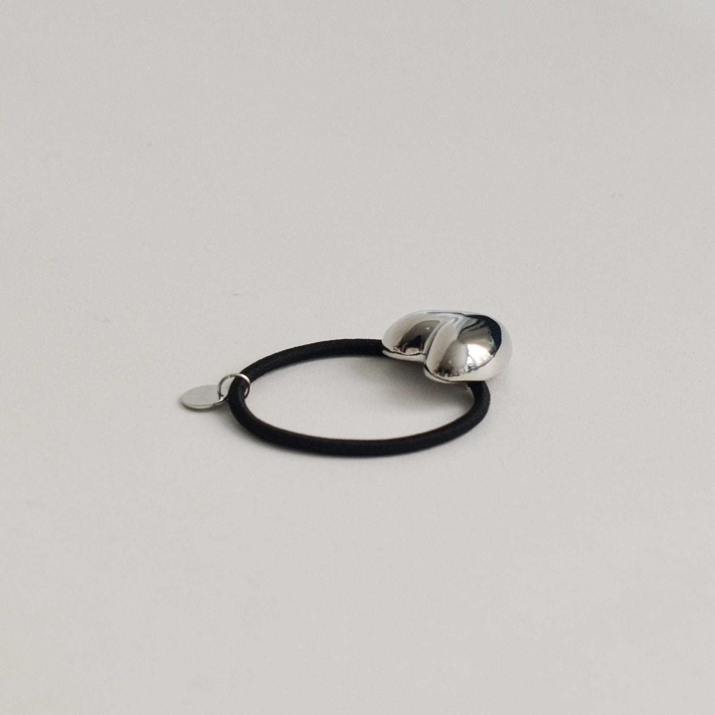 Heart-Shaped Metal Hair Tie | Silver