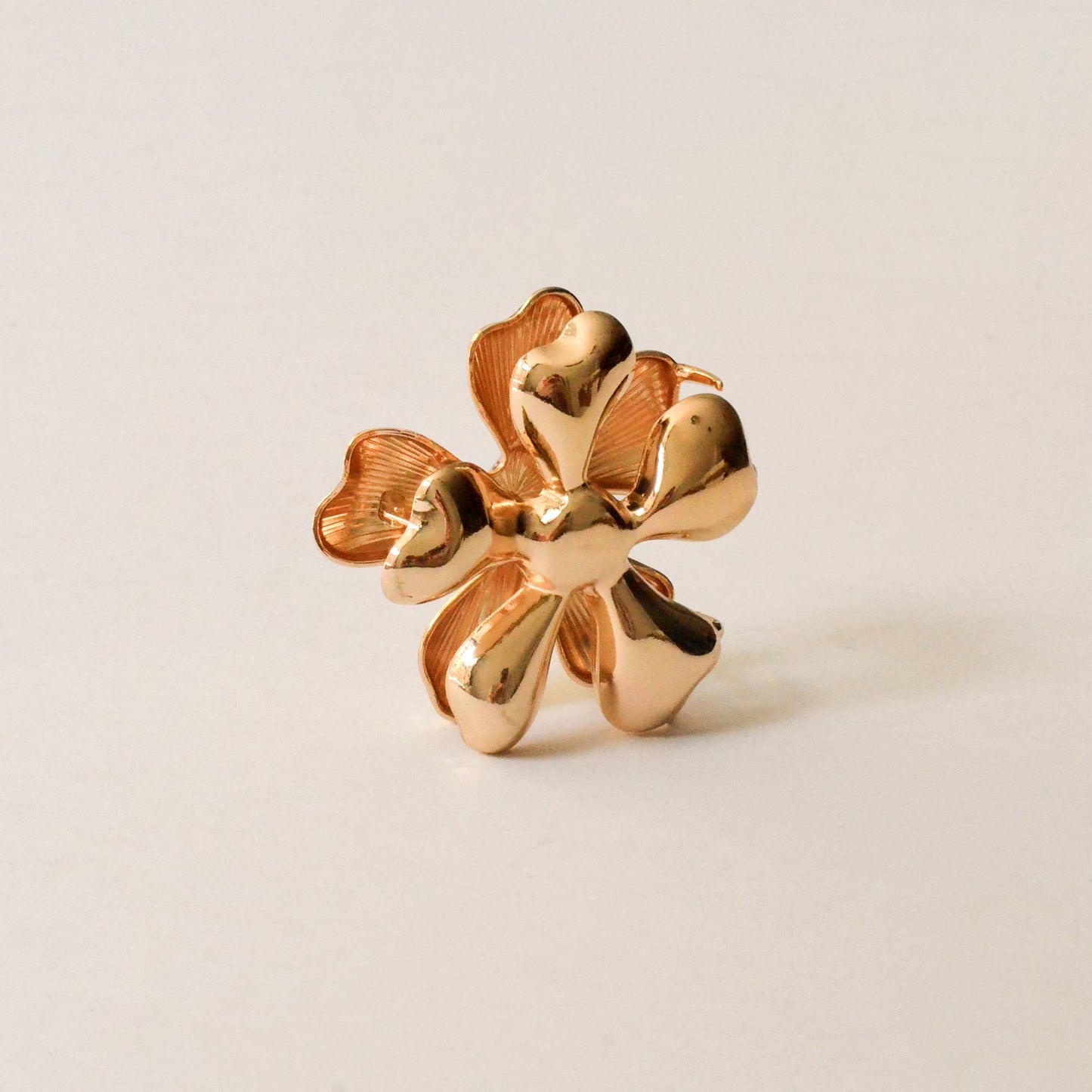 Flower Metal Hair Claw Clip | Gold
