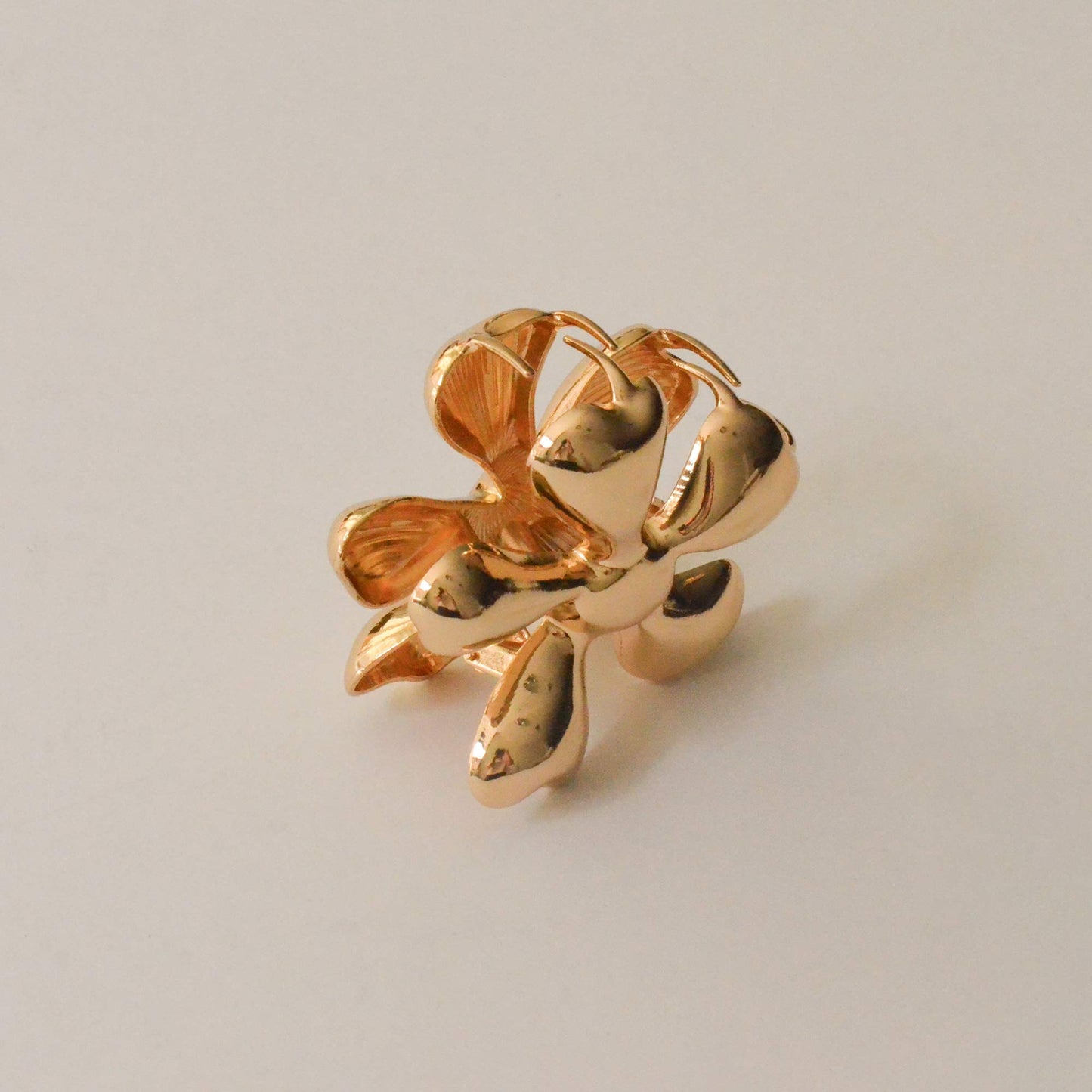 Flower Metal Hair Claw Clip | Gold