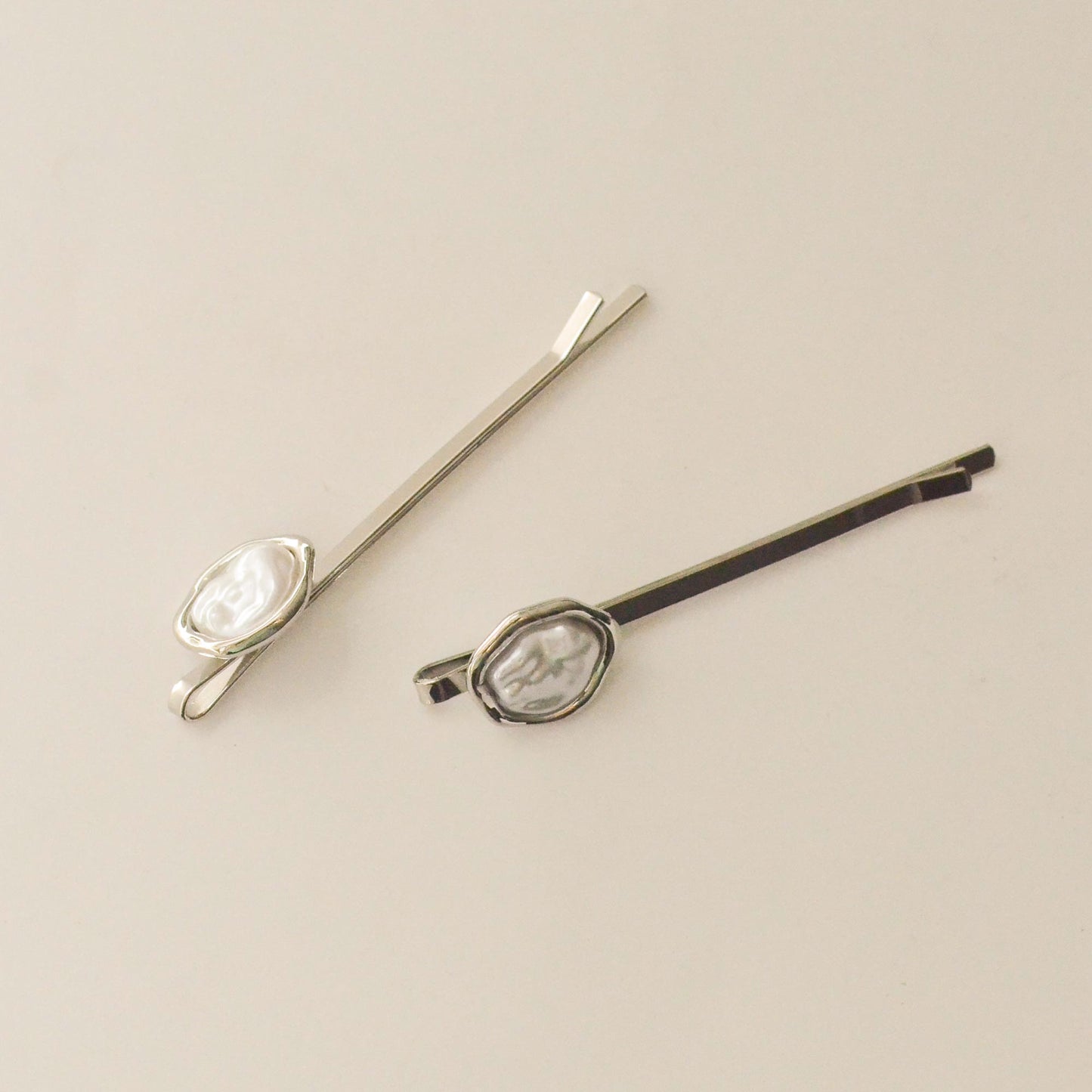 freshwater pearl stud silver bobby pins
