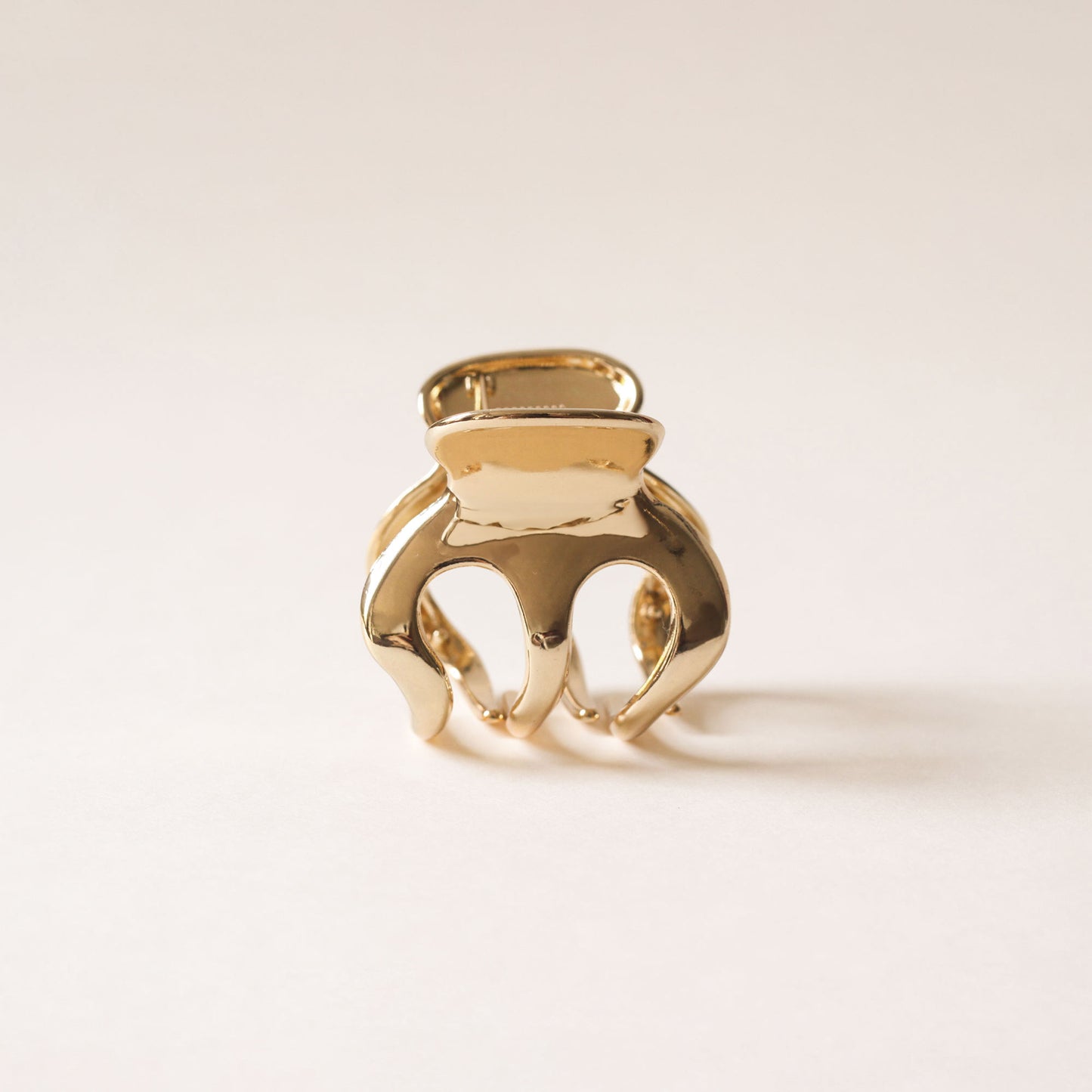 glossy gold hair claw clip