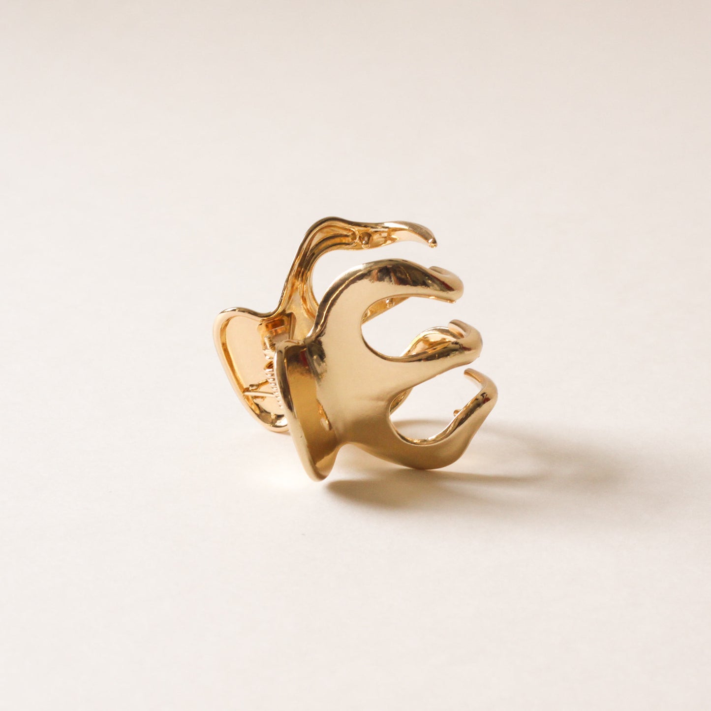 medium sized gold hair claw clip