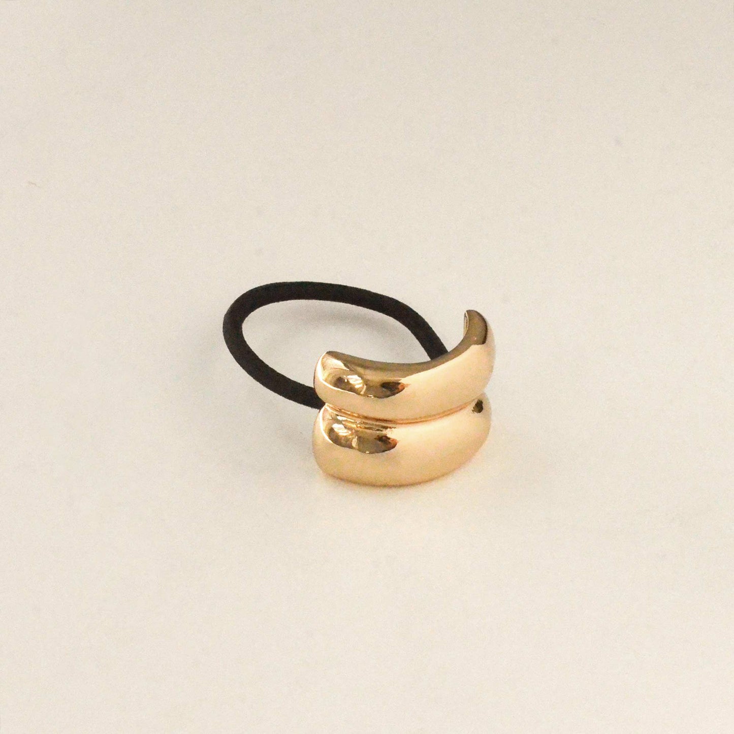 mini gold double cuff hair tie