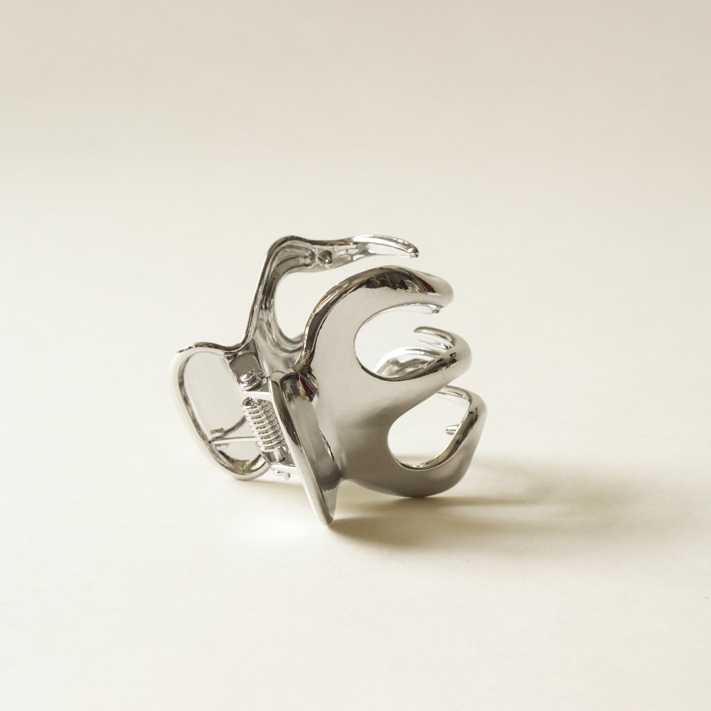 medium sized silver hair claw clip