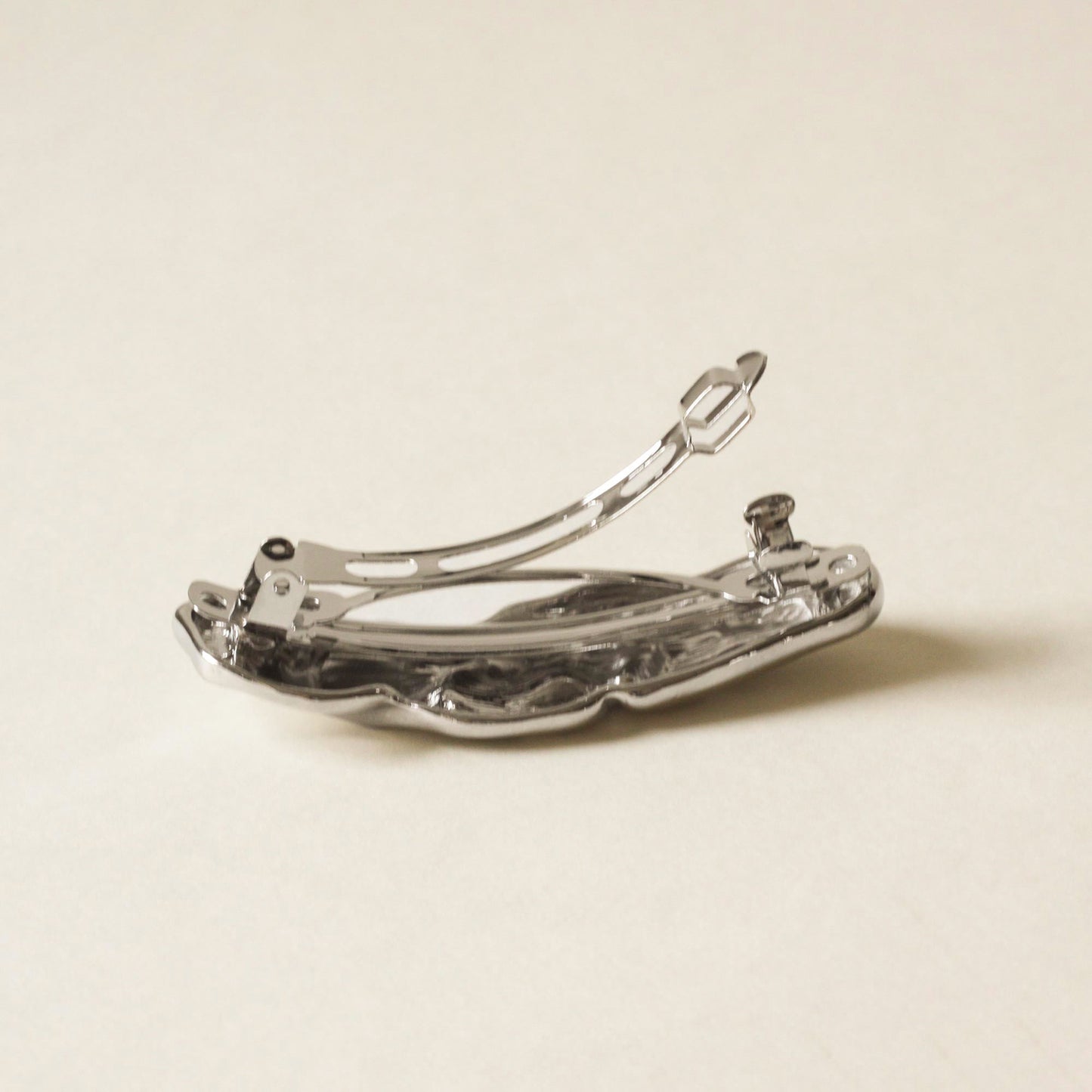 silver barrette hair clip