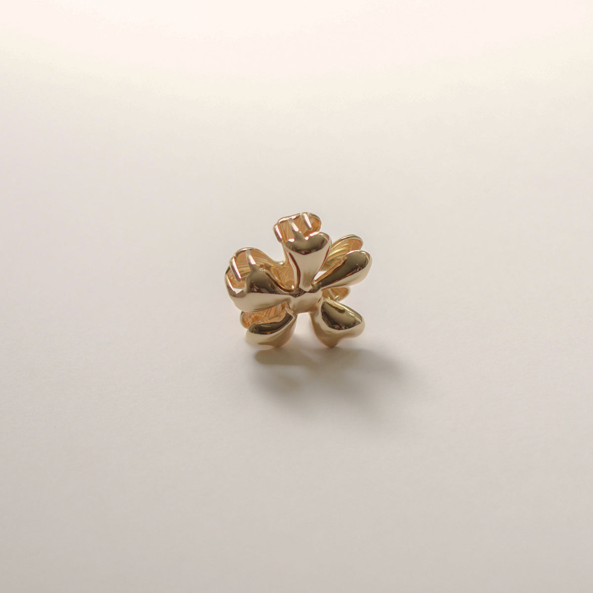Organic Flower Metal Hair Claw Clip | Gold