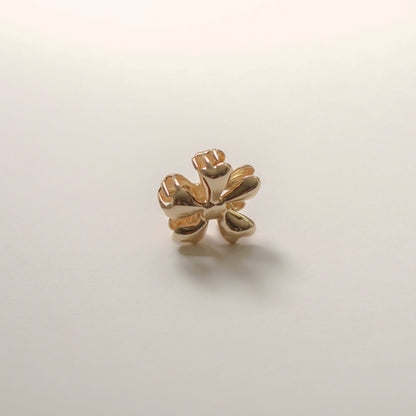 Organic Flower Metal Hair Claw Clip | Gold