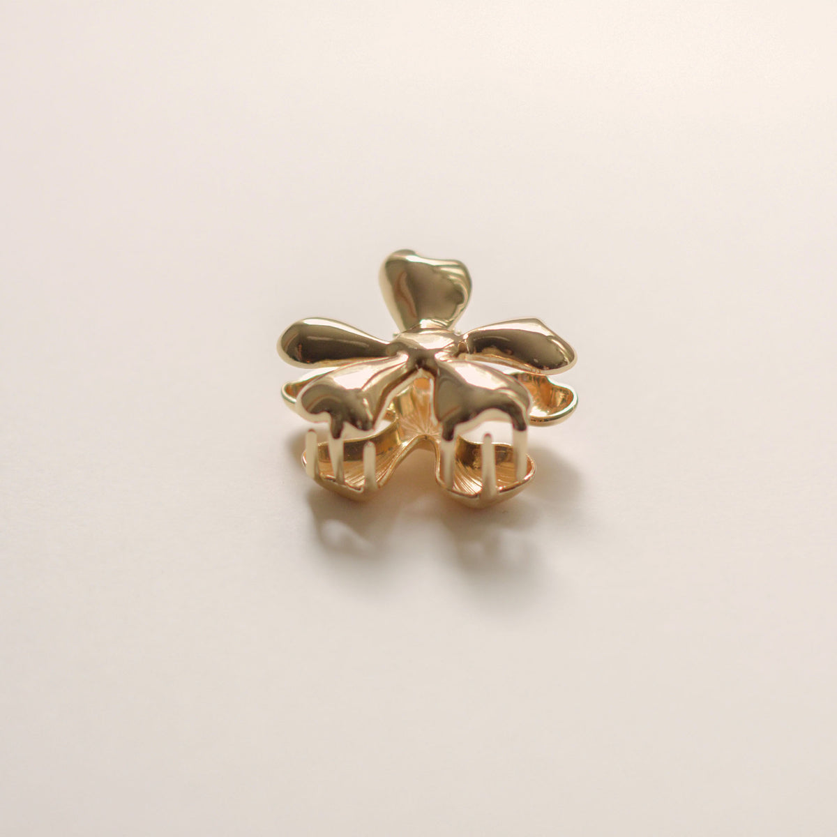 Organic Flower Metal Hair Claw Clip | Gold