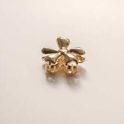 Organic Flower Metal Hair Claw Clip | Gold