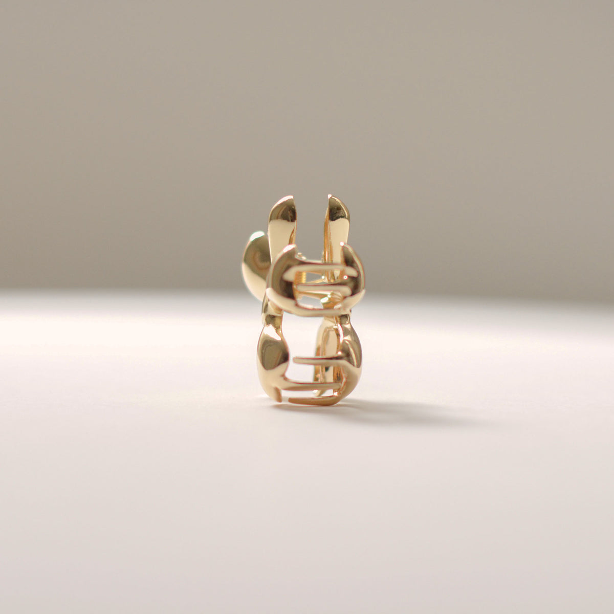 Organic Flower Metal Hair Claw Clip | Gold