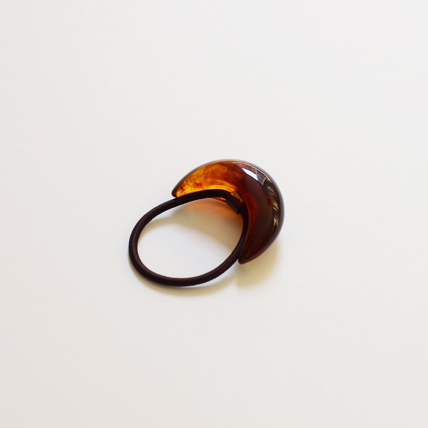 Bold Crescent Resin Hair Tie | Amber