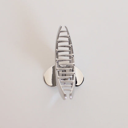 Luna Arc Metal Hair Claw Clip – Silver