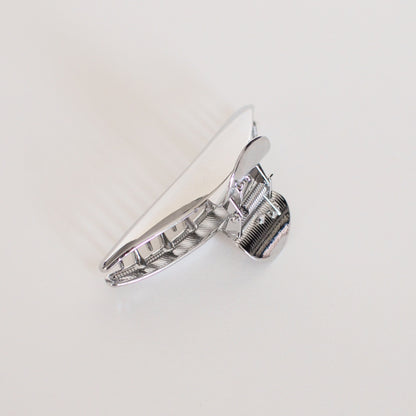 Luna Arc Metal Hair Claw Clip – Silver