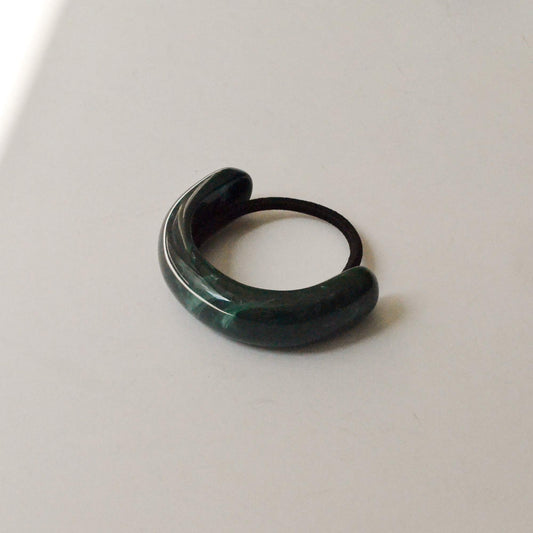 Wide Arch Resin Ponytail Hair Tie | Green