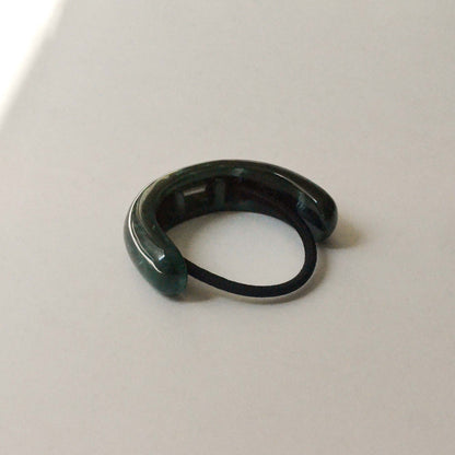 Wide Arch Resin Ponytail Hair Tie | Green