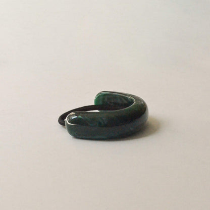 Wide Arch Resin Ponytail Hair Tie | Green