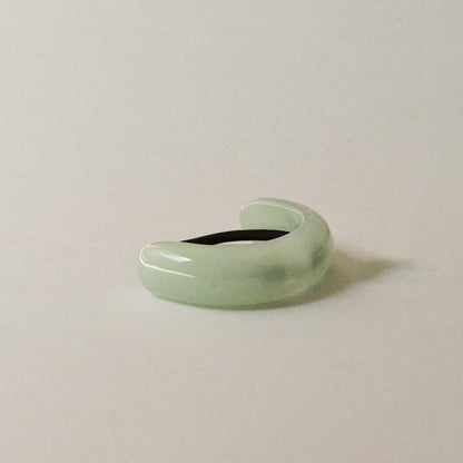 Wide Arch Resin Ponytail Hair Tie | Light Green