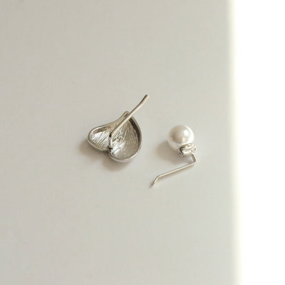 Mini Heart & Pearl Hair Stick Set | Silver