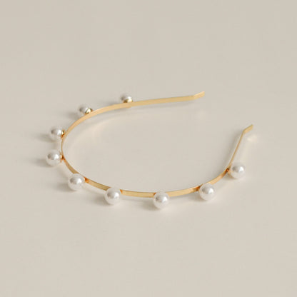 Metal with Plastic Pearl Headband