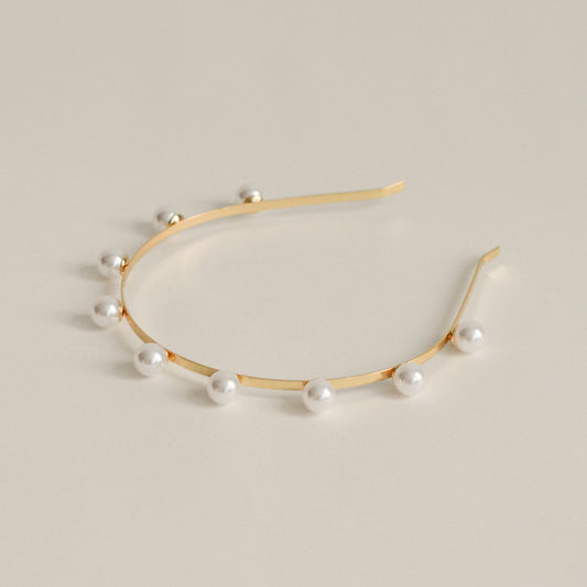 Metal with Plastic Pearl Headband