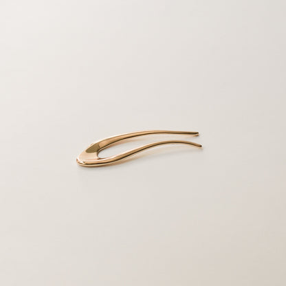 Short U-Shaped Metal Hair Stick | Gold