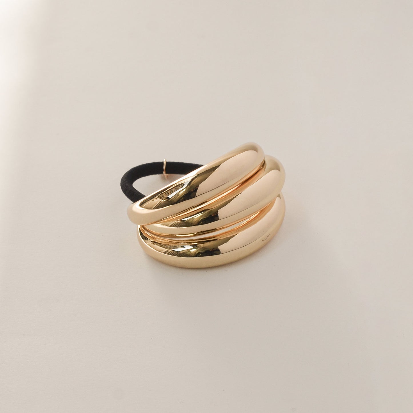 Triple Arch Metal Ponytail Hair Tie | Gold