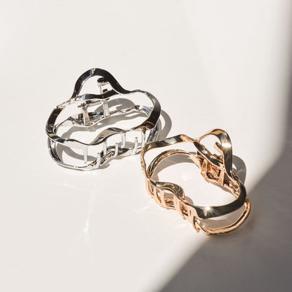 Wave Hair Claw Clip | Silver
