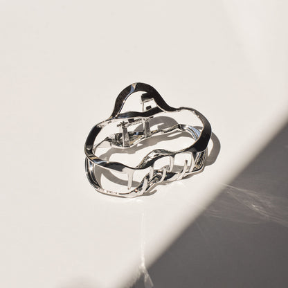 Wave Hair Claw Clip | Silver