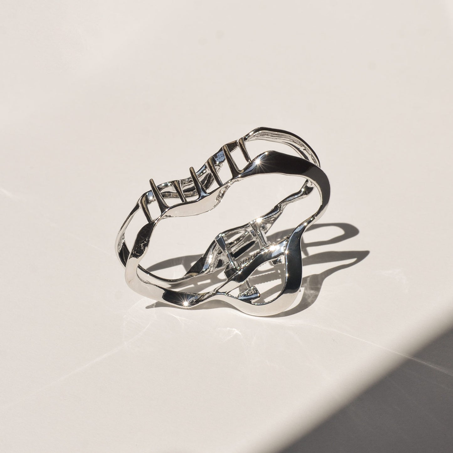 Wave Hair Claw Clip | Silver