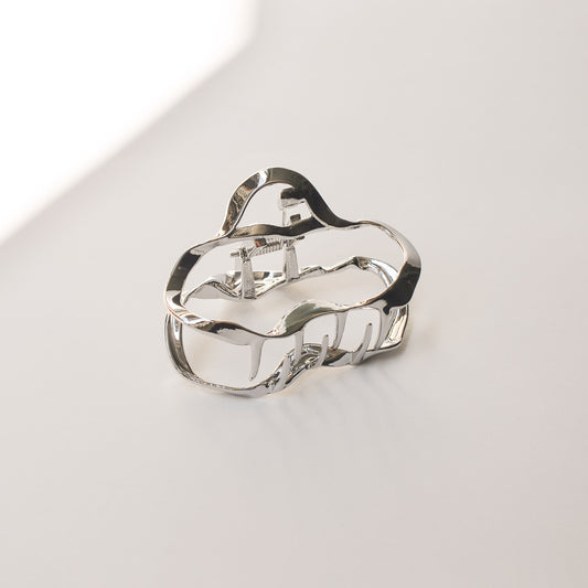 Wave Hair Claw Clip | Silver