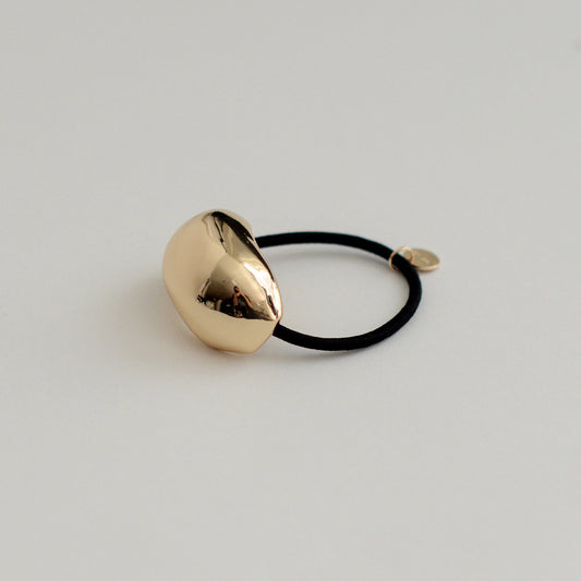 Bold Crescent Metal Cuff Hair Tie | Gold