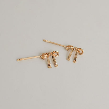 Ribbon Metal Hair Bobby Pins | Gold