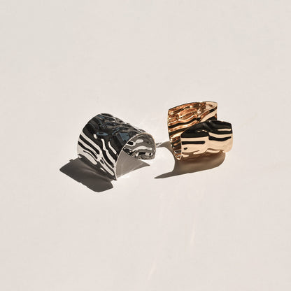 Textured Metal Hair Ponytail Cuff Stick | Gold
