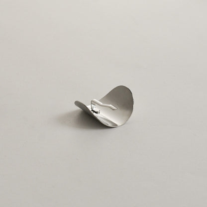Metal Oval Hair Ponytail Cuff Stick | Silver