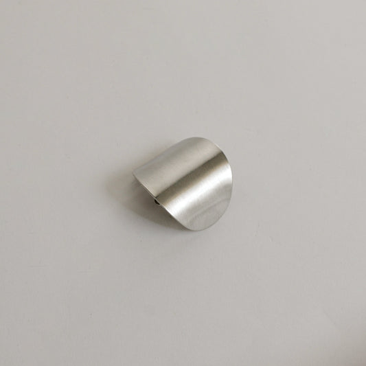 Metal Oval Hair Ponytail Cuff Stick | Silver