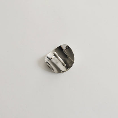 Metal Oval Hair Ponytail Cuff Stick | Silver