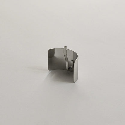 Metal Rectangular Hair Ponytail Cuff Stick | Silver