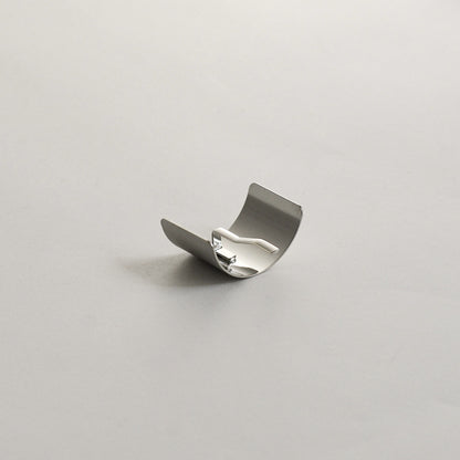 Metal Rectangular Hair Ponytail Cuff Stick | Silver