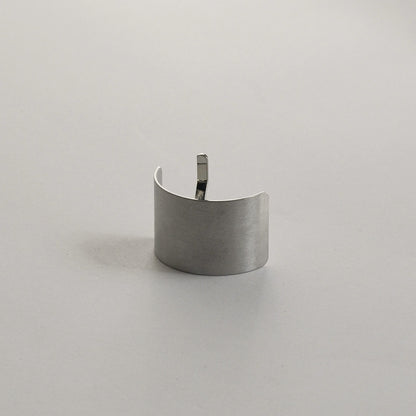 Metal Rectangular Hair Ponytail Cuff Stick | Silver