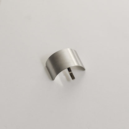 Metal Rectangular Hair Ponytail Cuff Stick | Silver