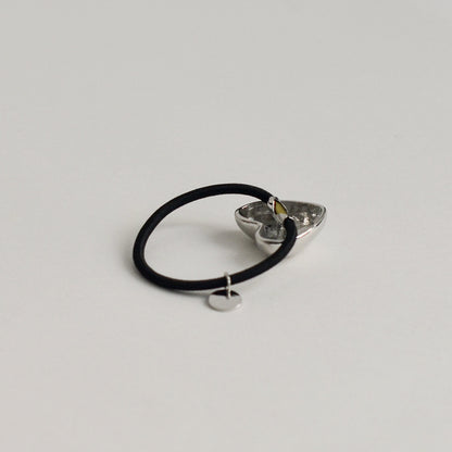 Heart-Shaped Metal Hair Tie | Silver