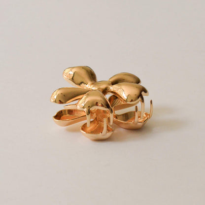 Flower Metal Hair Claw Clip | Gold