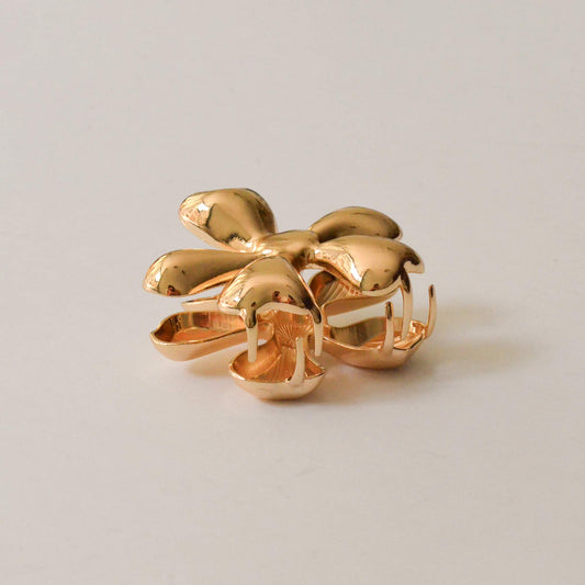 Flower Metal Hair Claw Clip | Gold